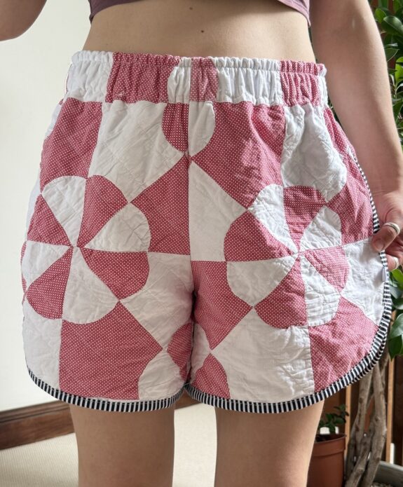 Heart Wheel Quilted Shorts