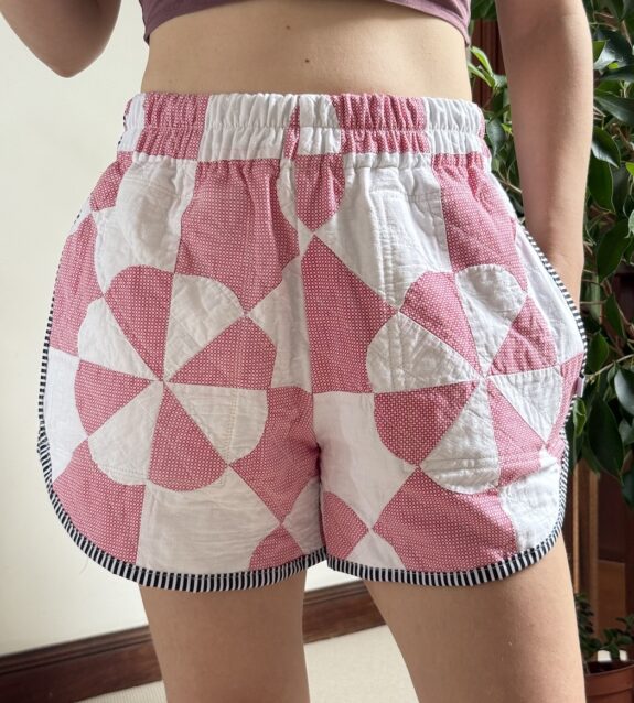Heart Wheel Quilted Shorts (Pockets)